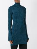 turtleneck metallic pullover