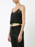 lace trim cropped camisole