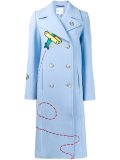 embroidered double breasted coat