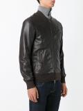 zipped leather jacket 