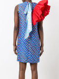 ruffled sleeve jacquard dress