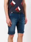 straight cut denim shorts