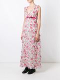 printed flounce long dress
