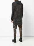 hooded long overshirt