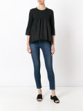 asymmetric peplum blouse