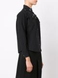 floral embroidered detail shirt