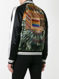 gradient patch bomber jacket