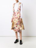 floral print suspender skirt