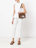 envelope flap bag with gold tone shoulder chain