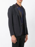 hooded button jacket