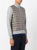 contrast sleeve quilted jacket