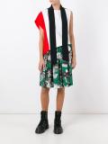 multiple print gathered skirt