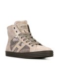sequin embellished hi-top sneakers