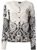 spiral floral print cardigan