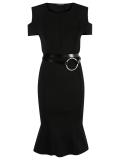 panelled midi dress
