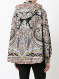paisley print hooded jacket