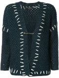 stitch-detail knitted cardigan
