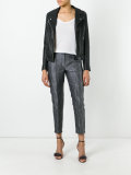 checked cropped trousers