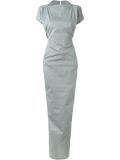 boat neck long dress
