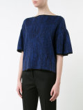 boat-neck knitted top 