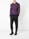 skull patch striped jumper