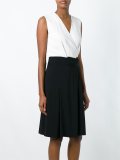 envelope neck mid dress