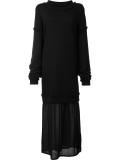 oversized jumper layered dress