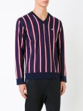 skull patch striped jumper