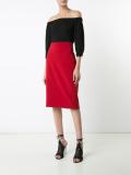high-rise straight skirt