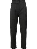 patch pocket cropped trousers