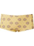 printed swim trunks