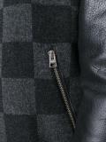 runway checked teddy jacket