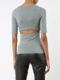 shortsleeved slit back top