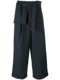 bum pocket wide-leg trousers
