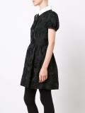 floral embossed shirt dress