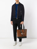 skull print saddle tote 