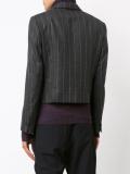 pinstripe short blazer