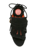 buckled fringed sandals