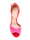 contrast panel sandals