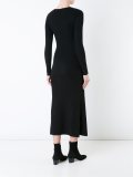 lace-up detail knitted dress