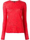 splatter print longsleeved T-shirt