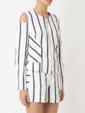 striped panelled blazer