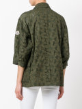 cropped sleeve raincoat