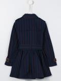 pinstriped trench coat