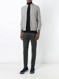 ribbed high neck cardigan