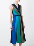 pleated wrap dress