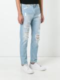 ripped slim-fit jeans
