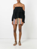 zig zag pleated shorts
