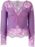 scalloped lace insert top