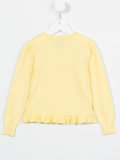 ruffled cardigan
